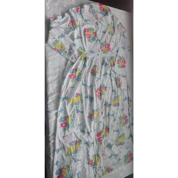 Vtg Warner's Nylon Large Floral Peignoir Set SEMI SHEER SZ 36 - Picture 6 of 11